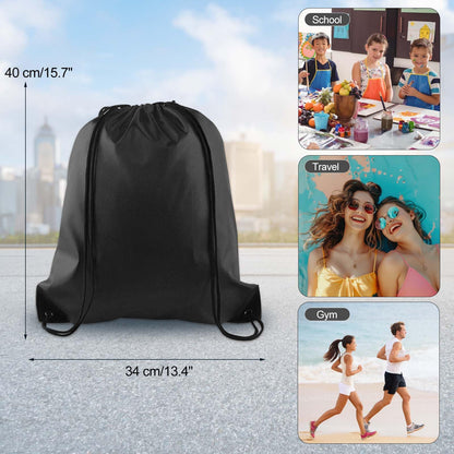 Optima Premium Drawstring Backpack - Sports Cinch Sack for Travel