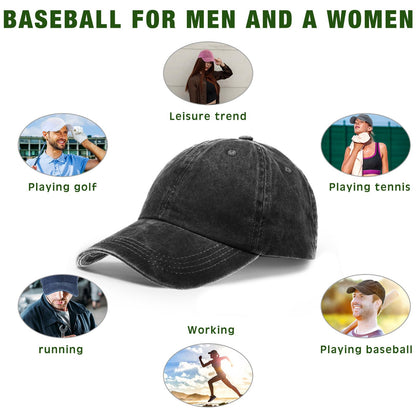 Optima Vintage Distressed Baseball Cap - Adjustable Cotton Dad Hat