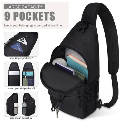 Optima Trendy Sling Backpack - Casual Chest Bag with Convertible Strap