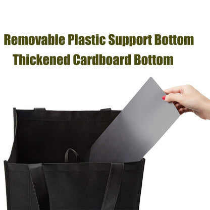 Optima Heavy-Duty Reusable Grocery Tote Bags - 10 Pack, 40 lbs Capacity