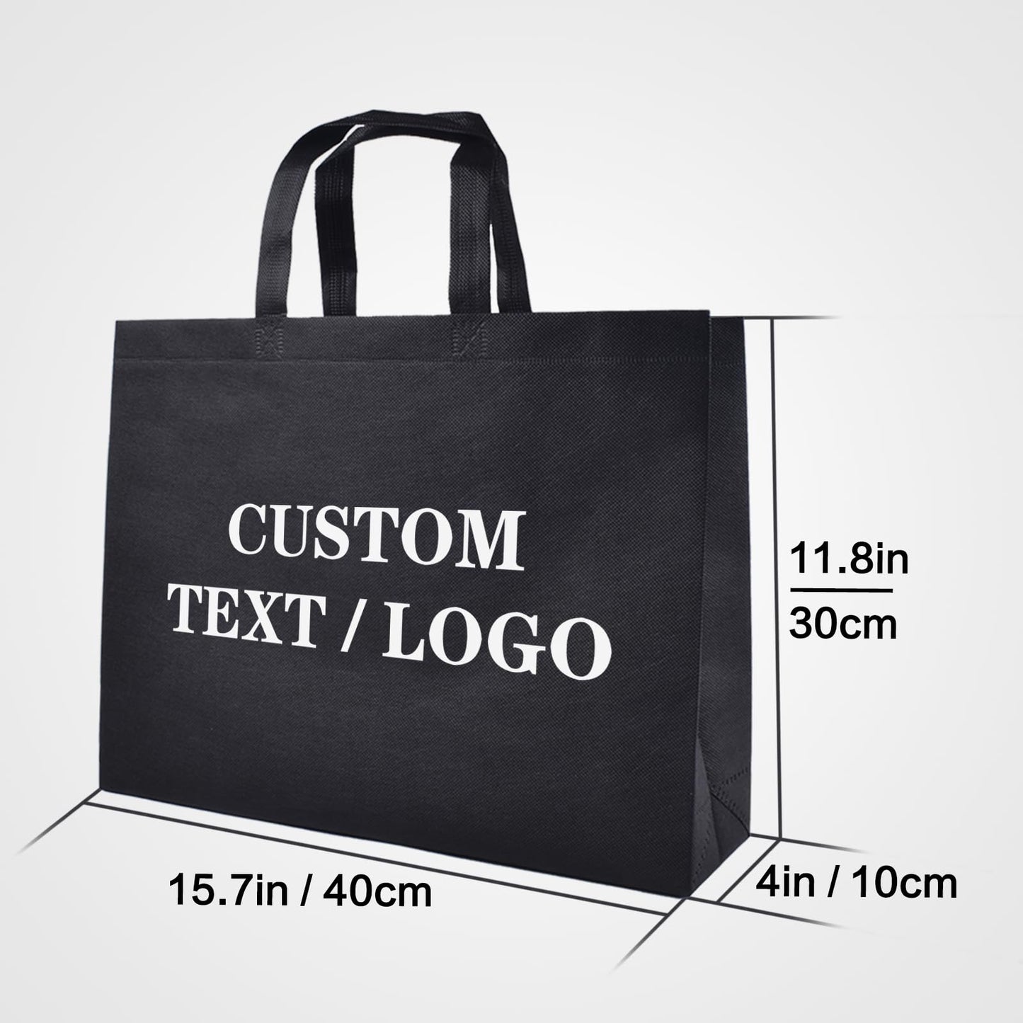 Optima Premium Custom Tote Bags - 100 Pack, Reusable Grocery Bags