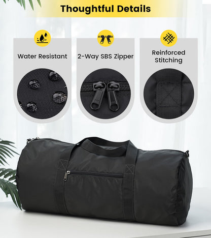 Optima Premium 25L Foldable Travel Duffel Bag - Lightweight Nylon
