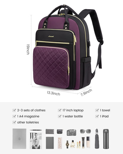 Optima Women's 15.6-Inch Laptop Backpack - Travel & Work Ready