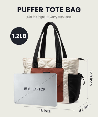 Optima Premium Quilted Tote Bag - Lightweight for Work & Travel