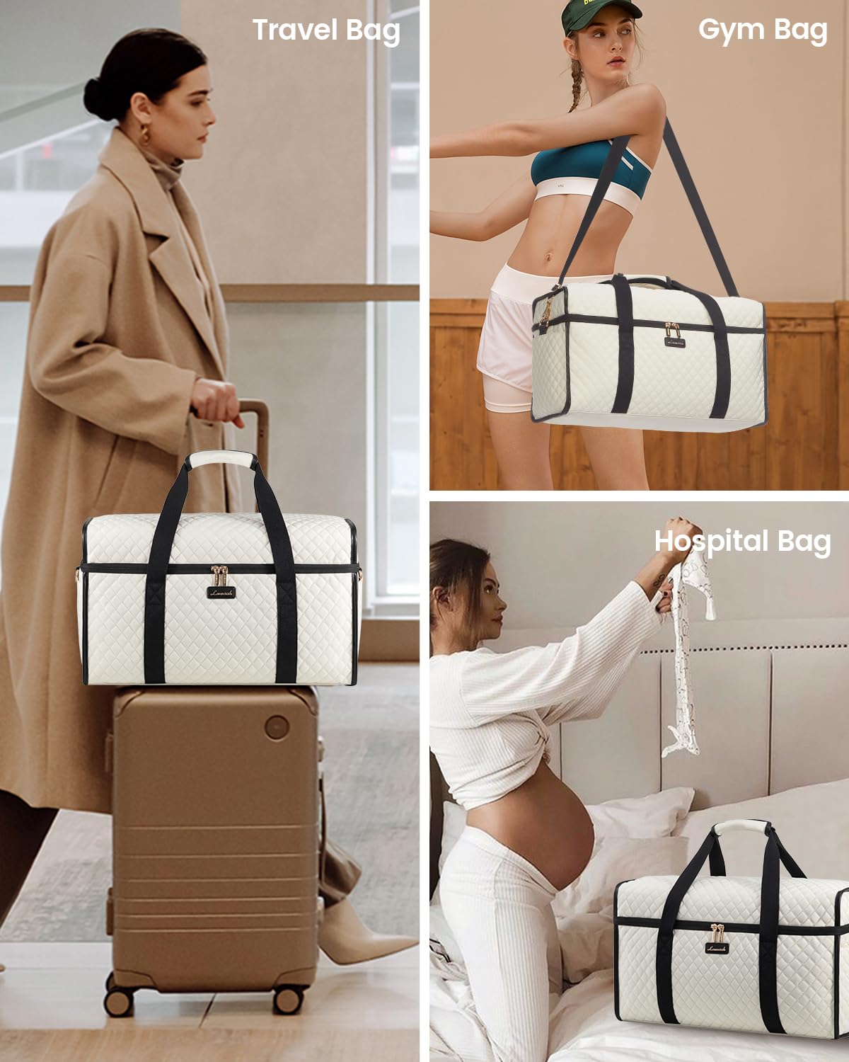 Optima Premium Travel Duffle Bag - Weekender & Gym with Toiletry Set