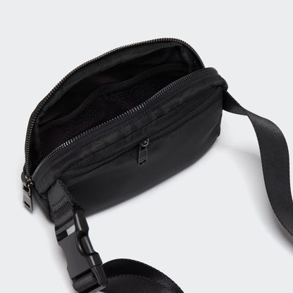 Optima Premium Fanny Pack - Black Polyester, Versatile Belt Bag