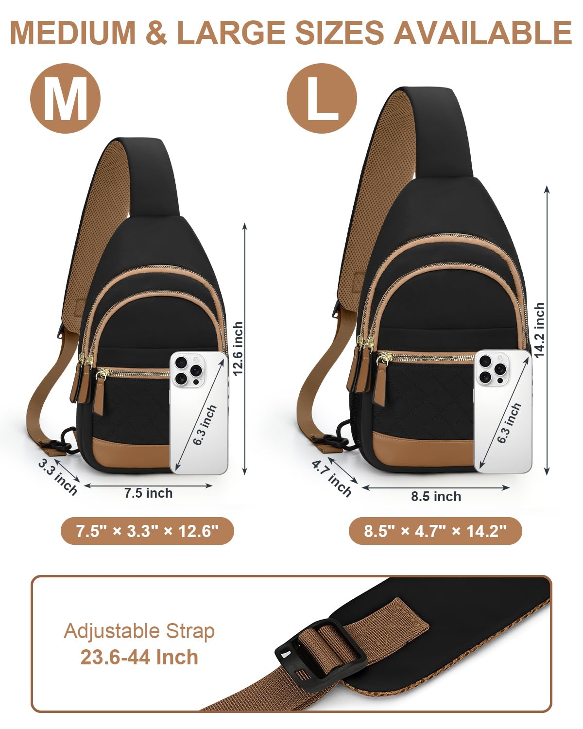 Optima Women's Waterproof Sling Bag - Medium Crossbody Fanny Pack