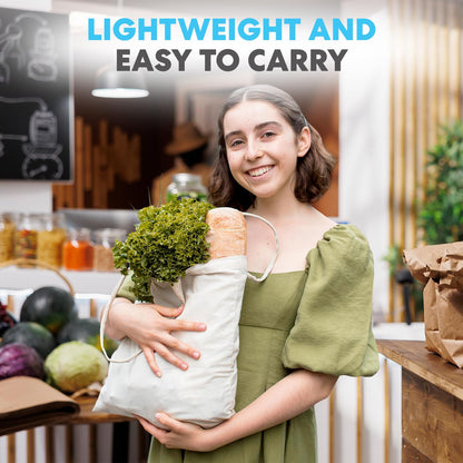 Optima Premium Canvas Tote Bag - 11" x 13", Pack of 15