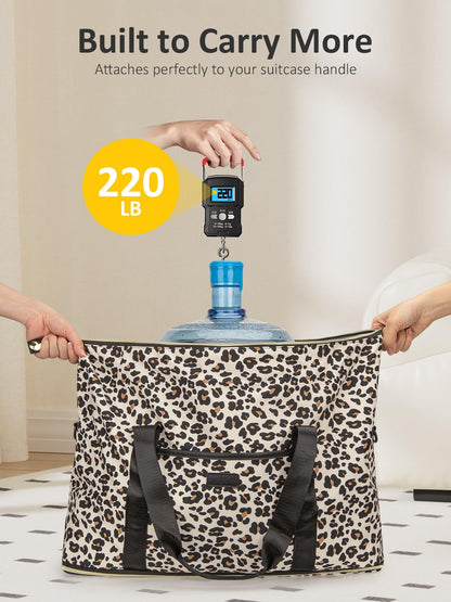 Optima Expandable Travel Duffle Bag - X-Large, Waterproof, Leopard
