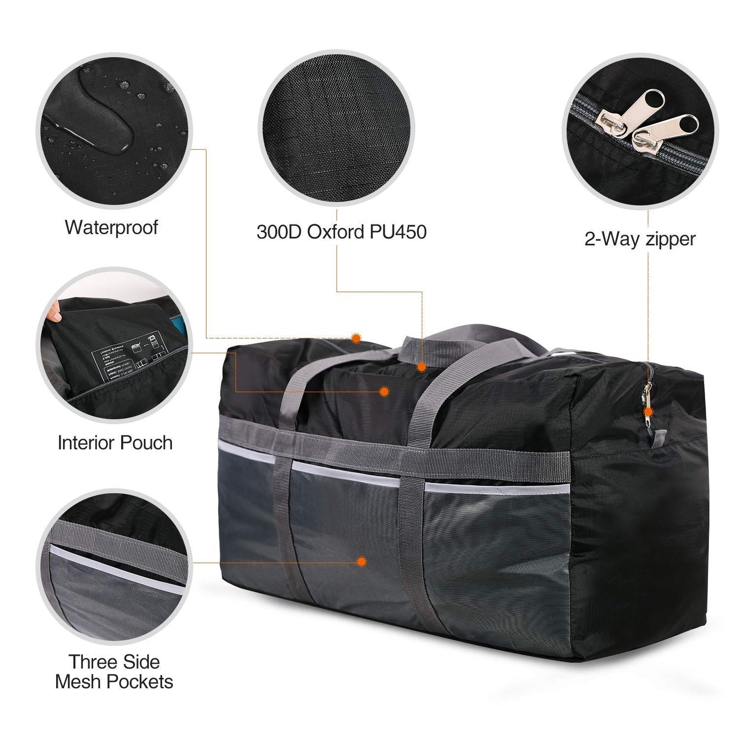 Optima Premium 96L Waterproof Extra Large Duffle Bag - Foldable