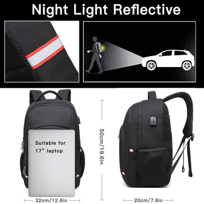 Optima Premium Anti-Theft Laptop Backpack with USB Charging Port