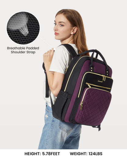 Optima Women's 15.6-Inch Laptop Backpack - Travel & Work Ready