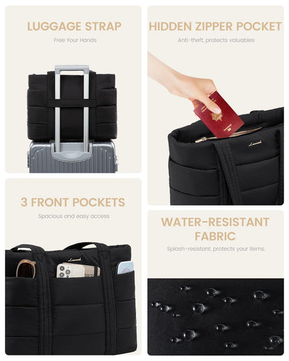 Optima Premium Large Puffer Tote Bag - Lightweight Work & Travel