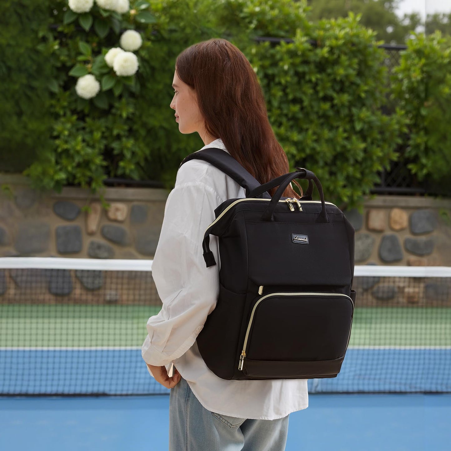 Optima Women's 15.6" Water-Resistant Laptop Backpack - Travel Ready