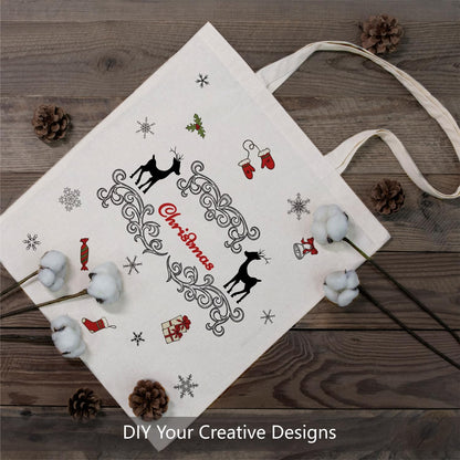Optima Premium 24-Pack Cotton Tote Bags - 16"x15" Reusable