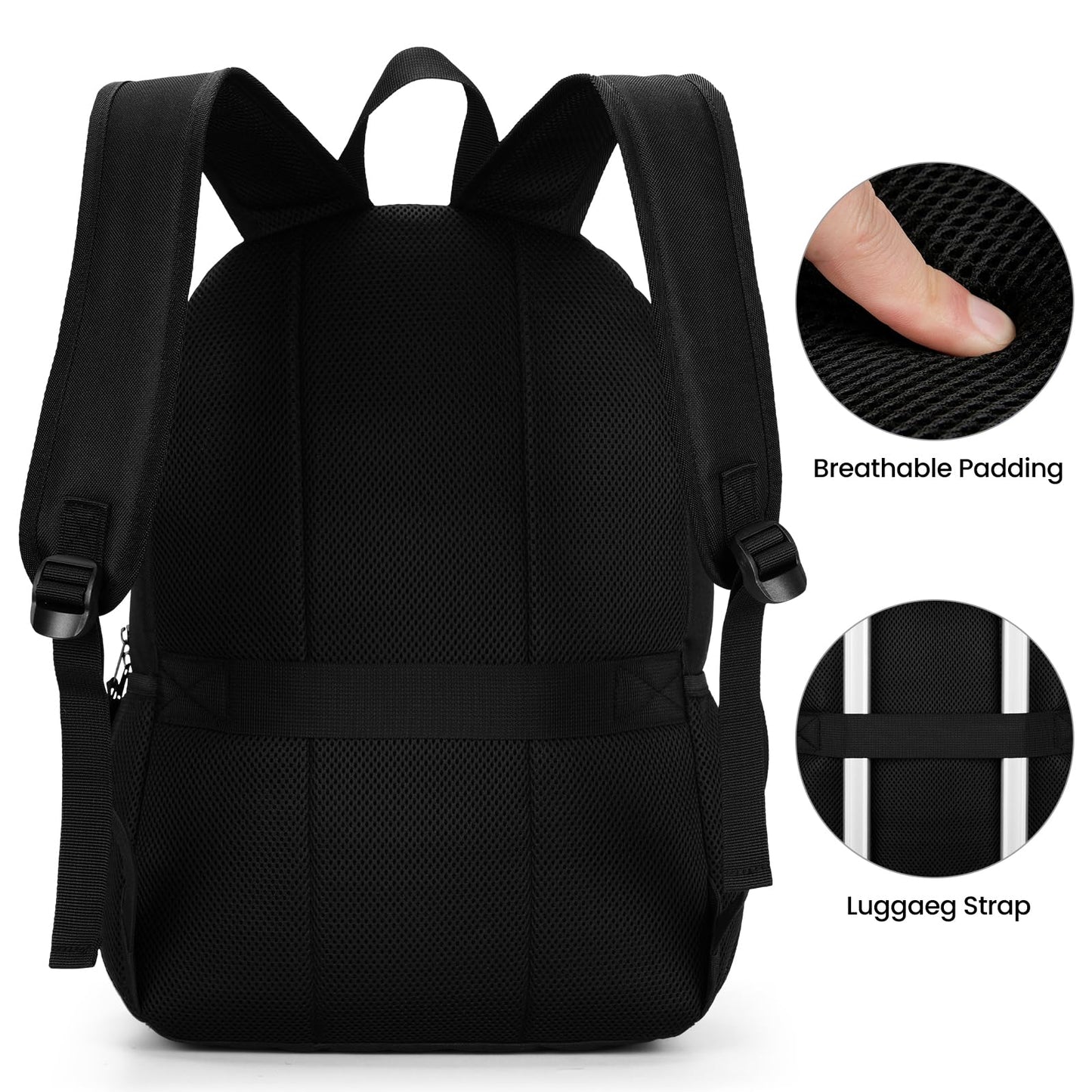Optima Premium 15.6 Inch Laptop Backpack - Compact Black Design
