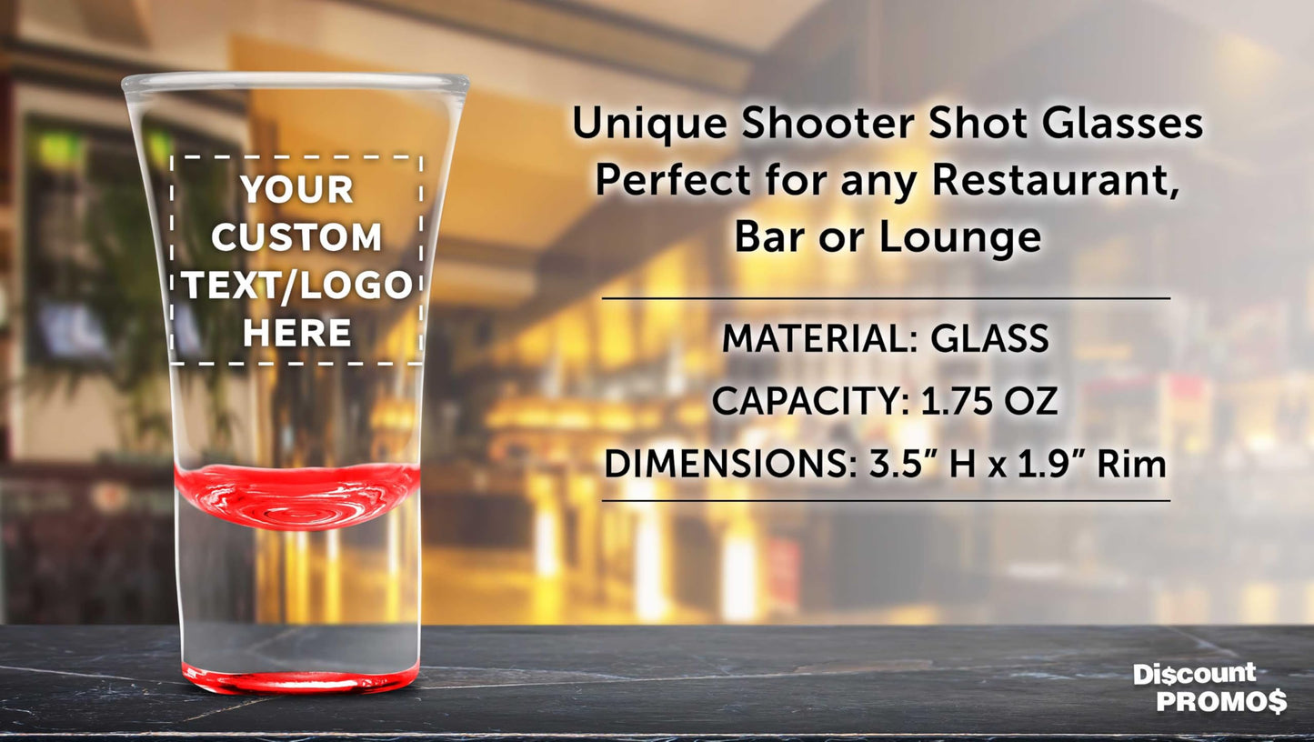 Optima Customizable 2 oz. Shot Glasses - 100 Pack, Etched Design