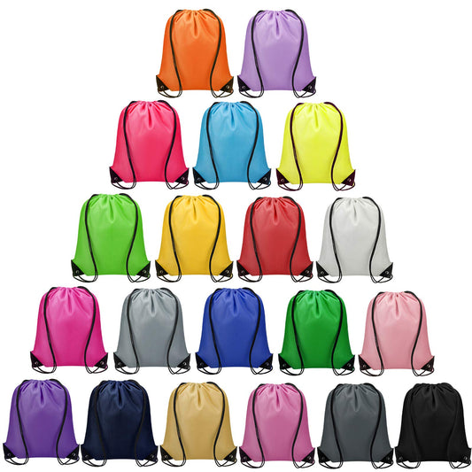 Optima Premium Drawstring Backpack - 100 Pack, 20 Colors, Customizable