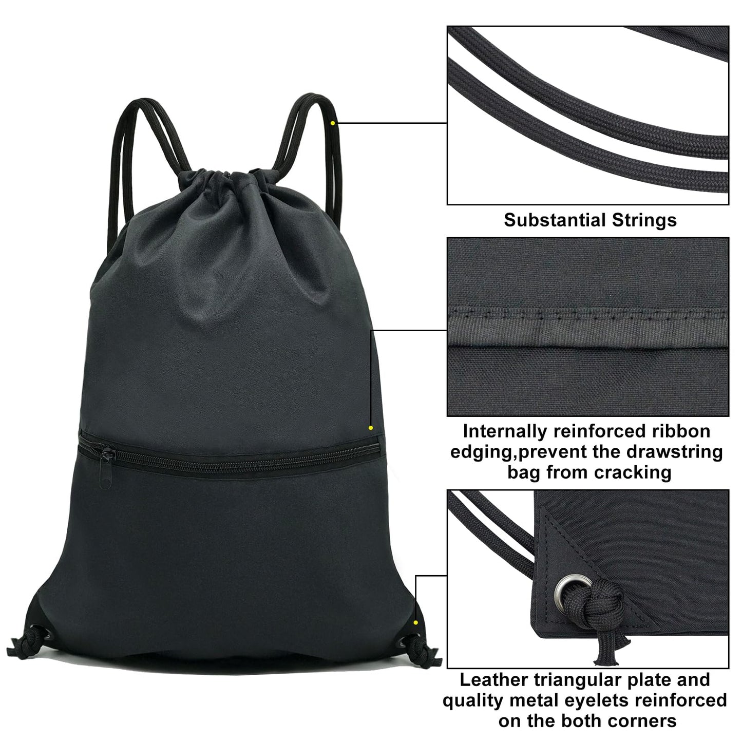 Optima Premium Drawstring Gym Backpack - Lightweight & Versatile