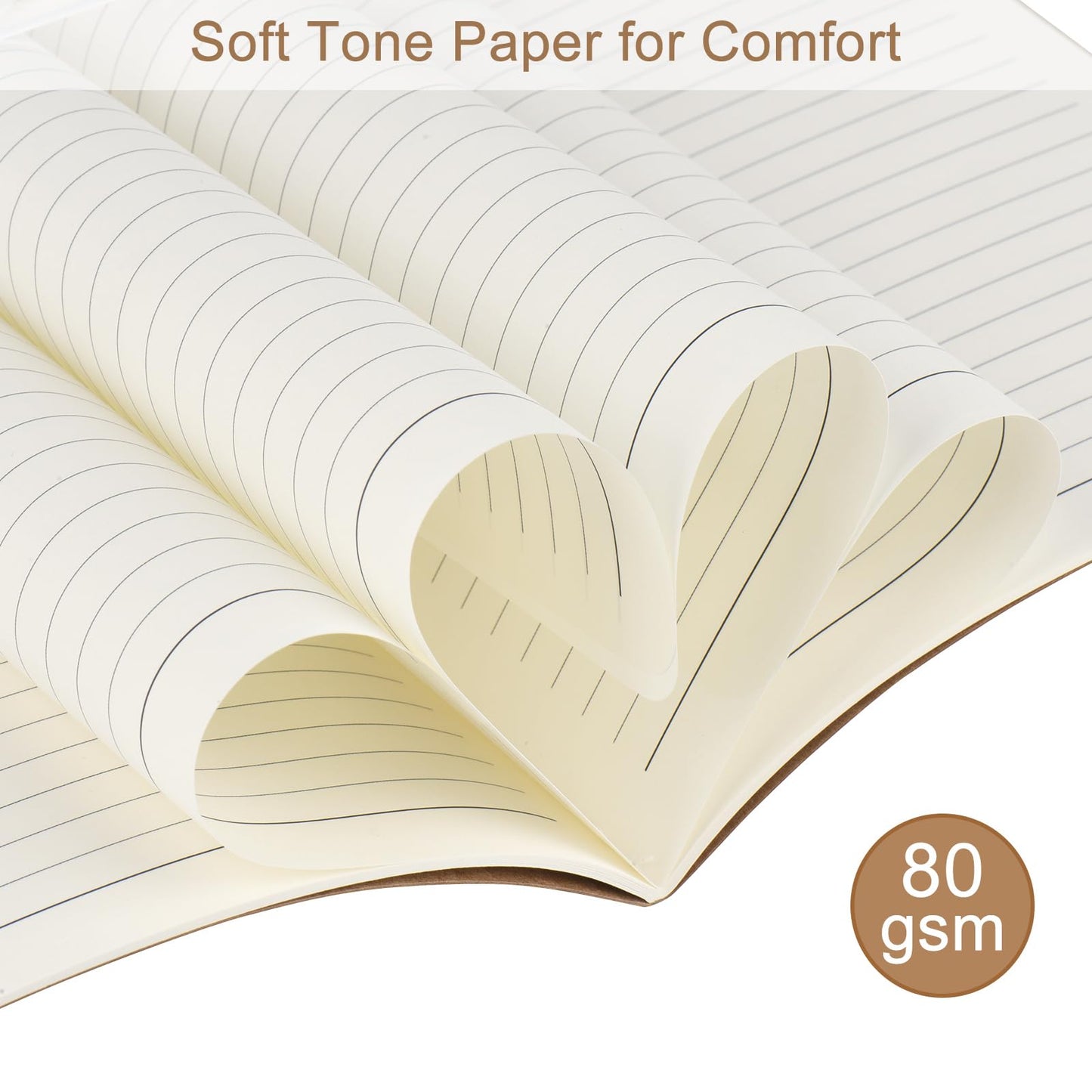 Optima Premium A5 Kraft Notebooks - 24 Pack, Lined Journals, 60 Pages