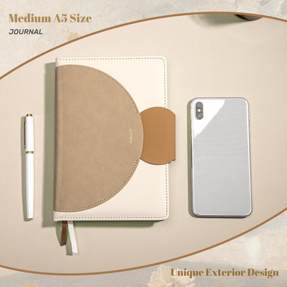 Optima Premium Leather A5 Journal - 100GSM, Buckle Closure