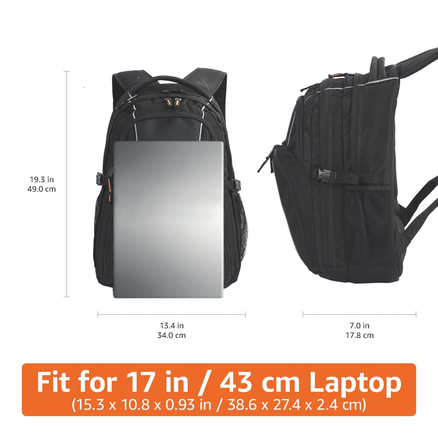 Optima Premium Laptop Backpack - Fits Up to 17-Inch Laptops