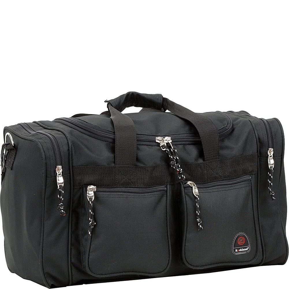 Optima Premium Black Polyester Travel Duffle Bag - Versatile & Durable