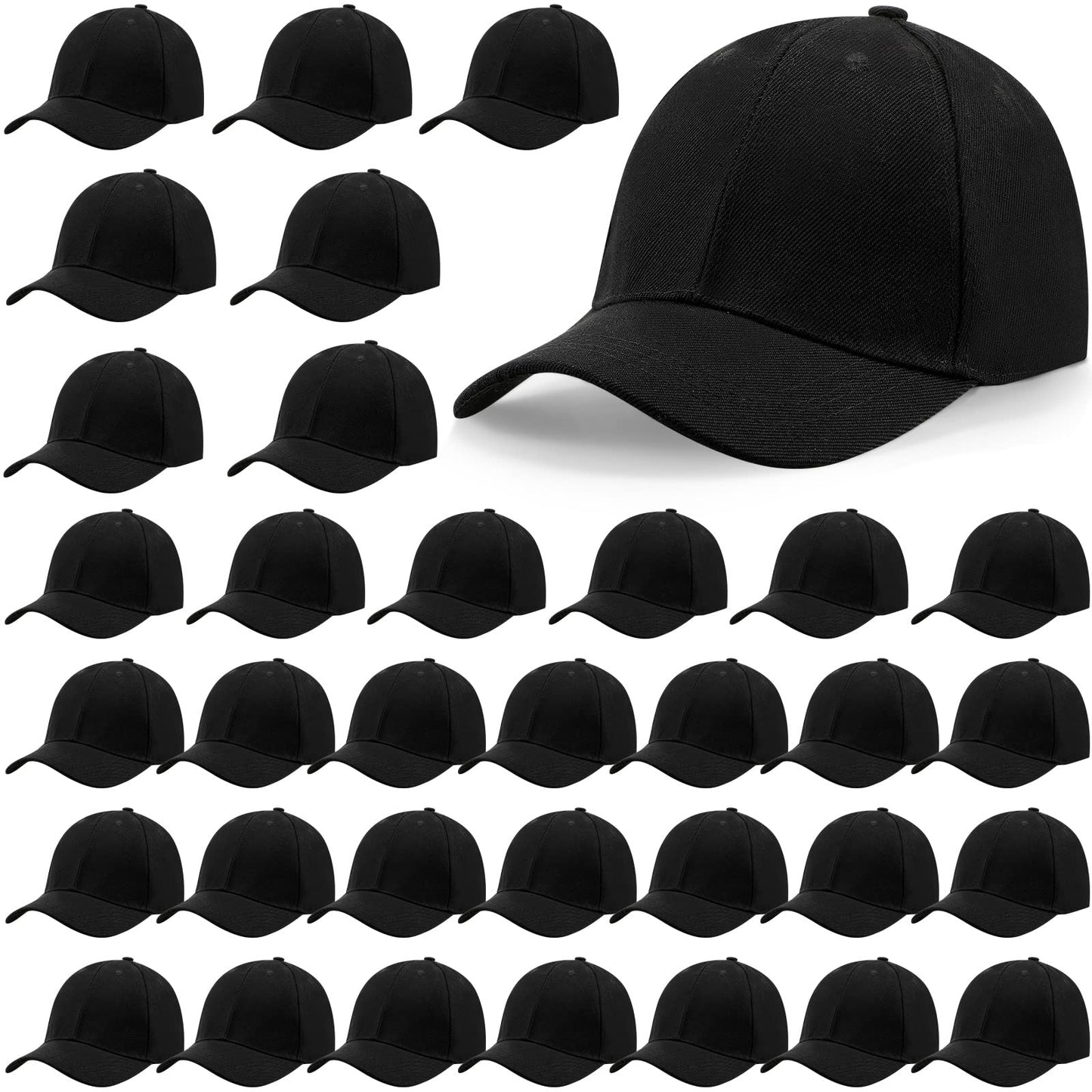 Optima Premium Adjustable Denim Dad Hats - 36 Pack for Outdoor Activities