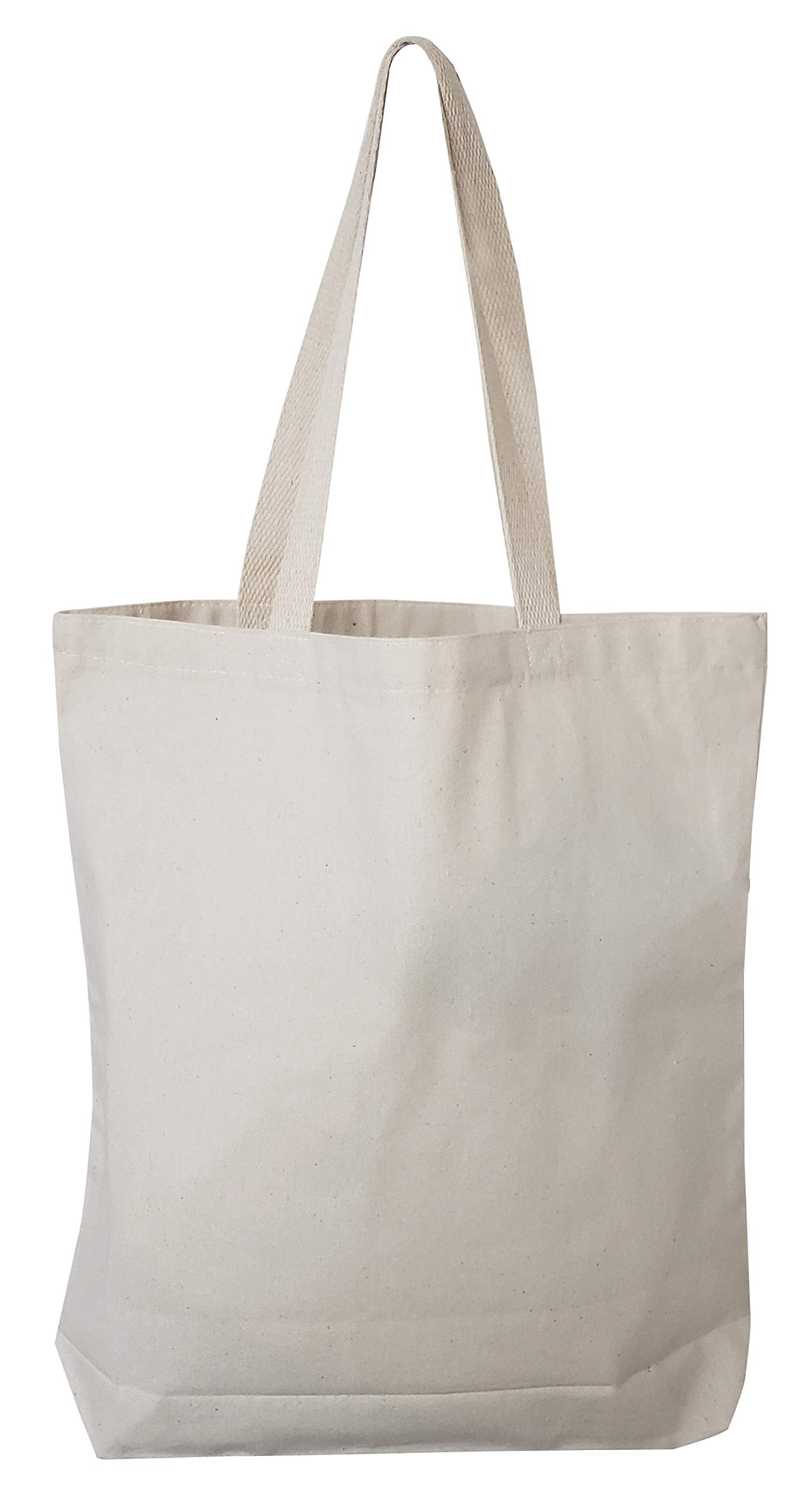 Optima Premium Cotton Canvas Tote Bag with Bottom Gusset