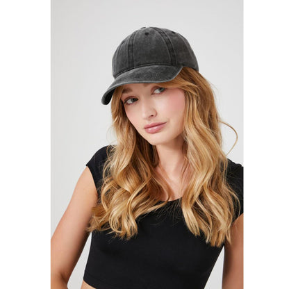 Optima Vintage Distressed Baseball Caps - Adjustable Unisex Style, Black