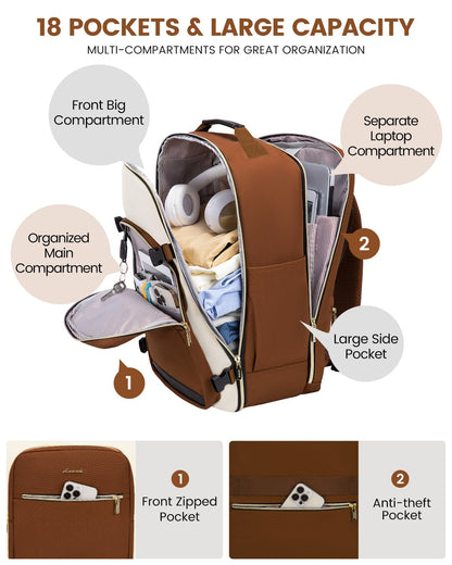 Optima Travel Backpack - Large Versatile Carry-On for All Essentials