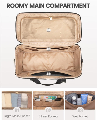 Optima Premium Travel Duffle Bag - Weekender & Gym with Toiletry Set
