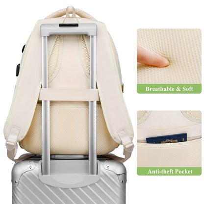 Optima Aesthetic School Backpack for Teen Girls - Stylish Laptop Bag
