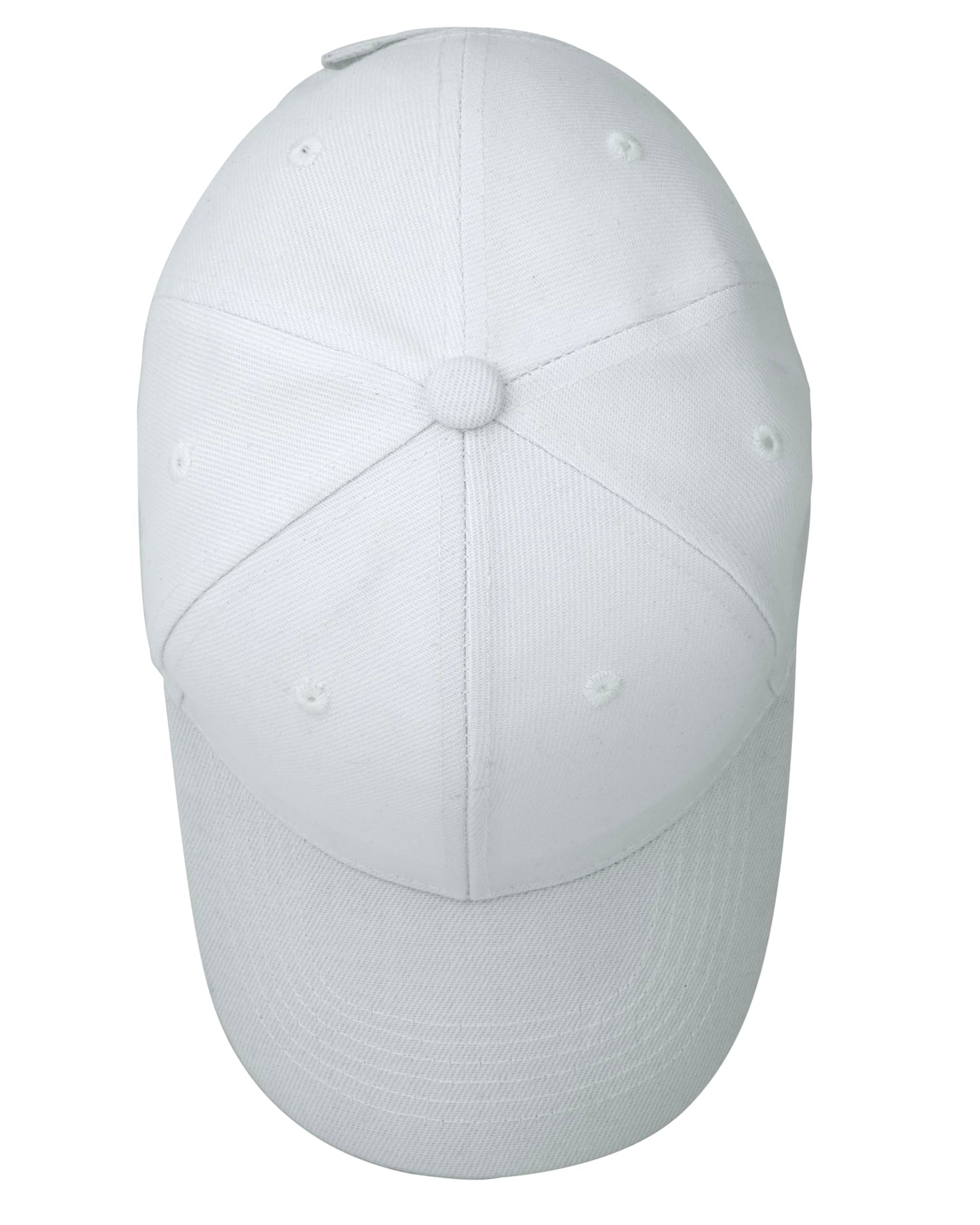 Optima Premium Adjustable Baseball Caps - 12 Pack, White