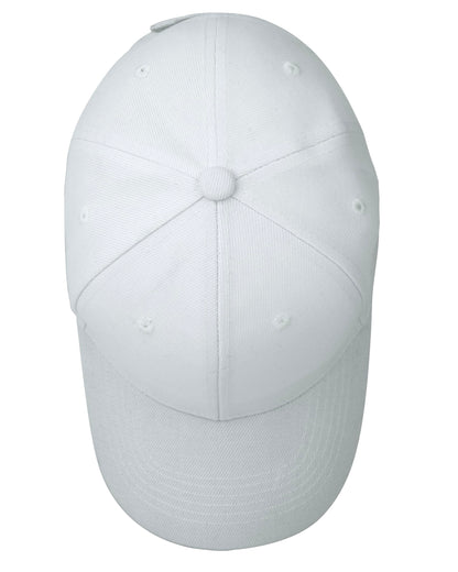 Optima Premium Adjustable Baseball Caps - 12 Pack, White