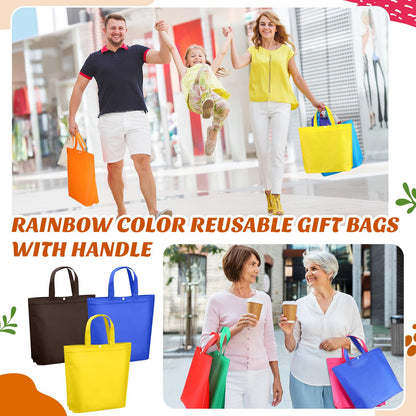 Optima Premium Reusable Multicolor Shopping Bags - 100 Pack, Small