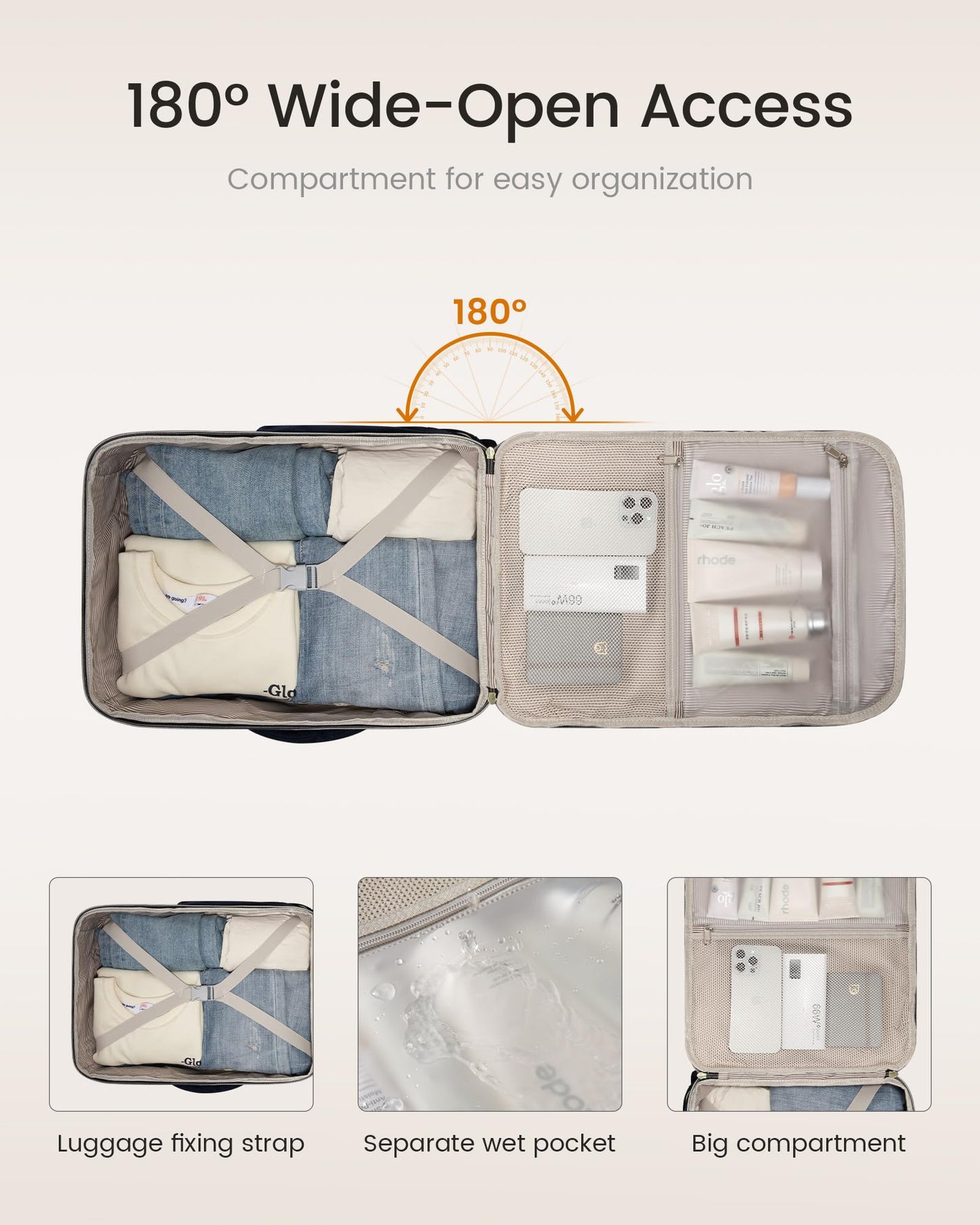 Optima Travel Backpack - Large Ink Blue-grey for Men & Women