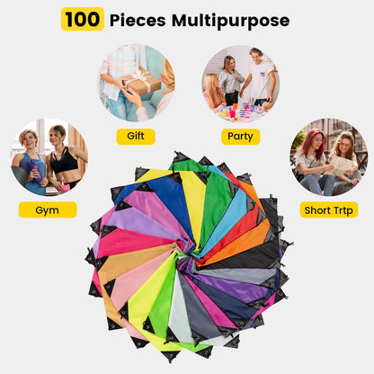 Optima Premium Drawstring Backpack - 100 Pack, 20 Colors, Customizable