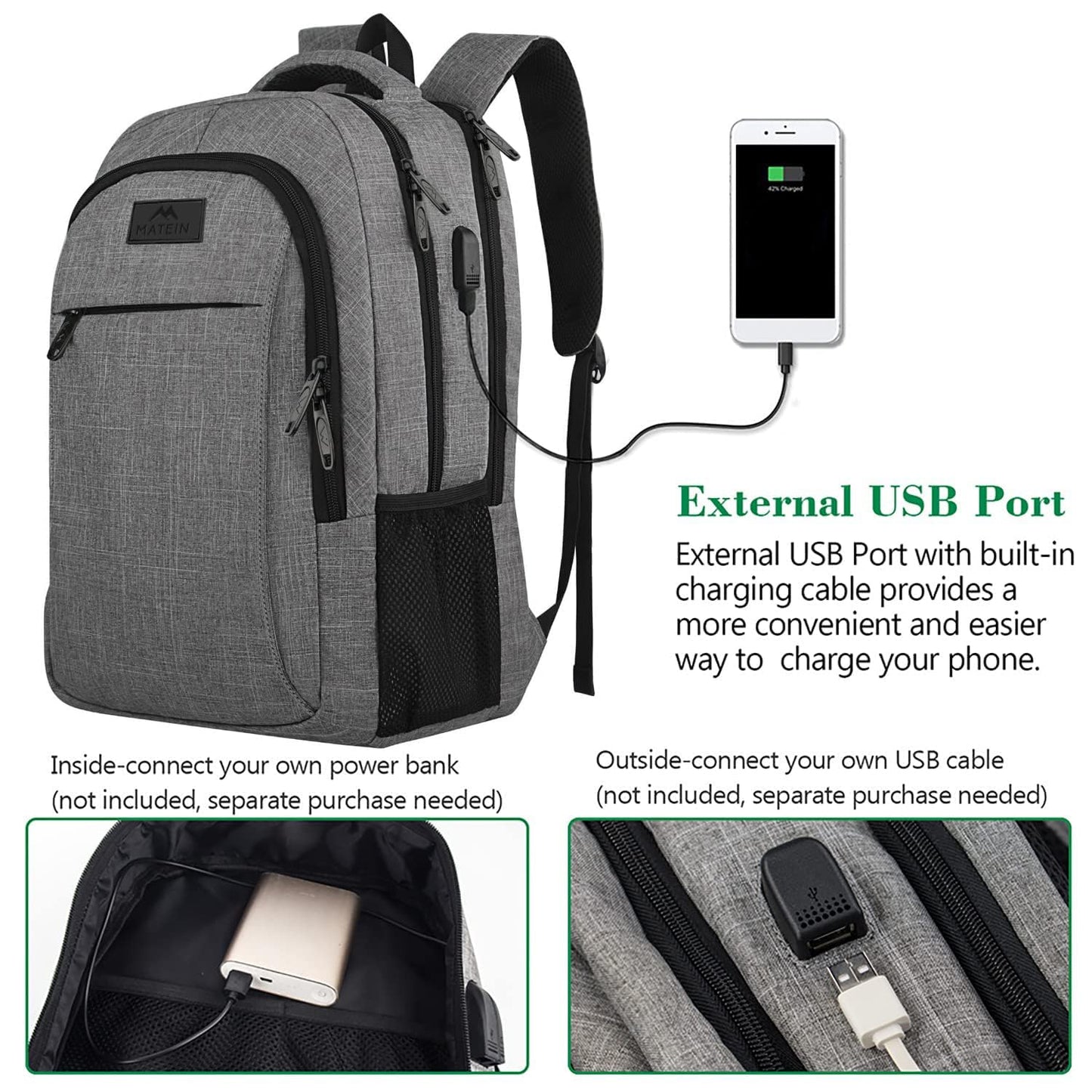 Optima Premium Travel Laptop Backpack - 15.6 Inch, Water Resistant
