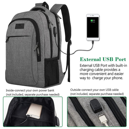 Optima Premium Travel Laptop Backpack - 15.6 Inch, Water Resistant