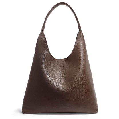 Optima Luxe Vegan Leather Slouchy Tote Bag for Women - Coffee