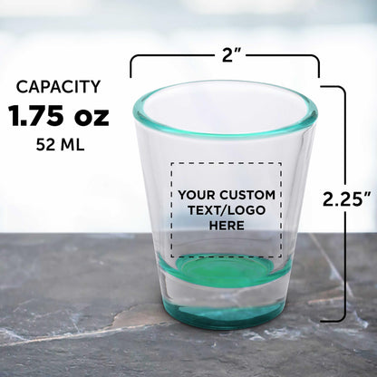 Optima Custom Shot Glasses Set - 1.75 oz, 100 Count for Events