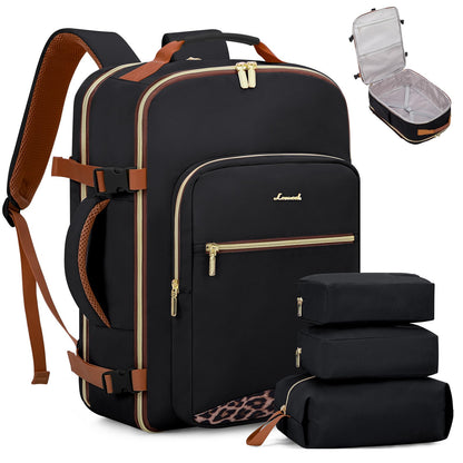 Optima Premium Travel Backpack - Large Beige-Black Carry-On