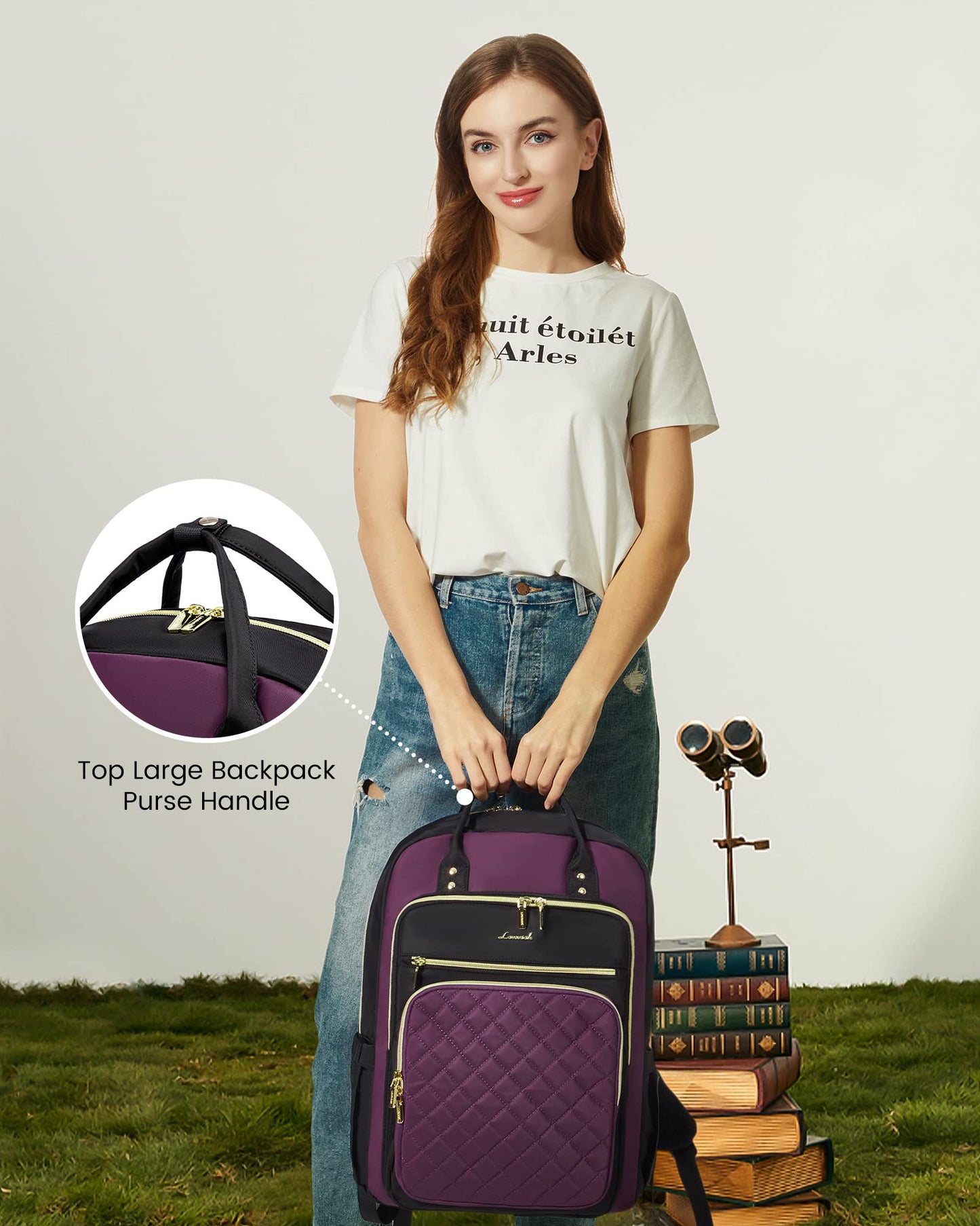 Optima Women's 15.6-Inch Laptop Backpack - Travel & Work Ready