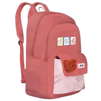 clouds love Backpacks 15.6 Inch College Cute Bookbag Anti Theft Women Casual School backpack for Unisex(Peach) Optima