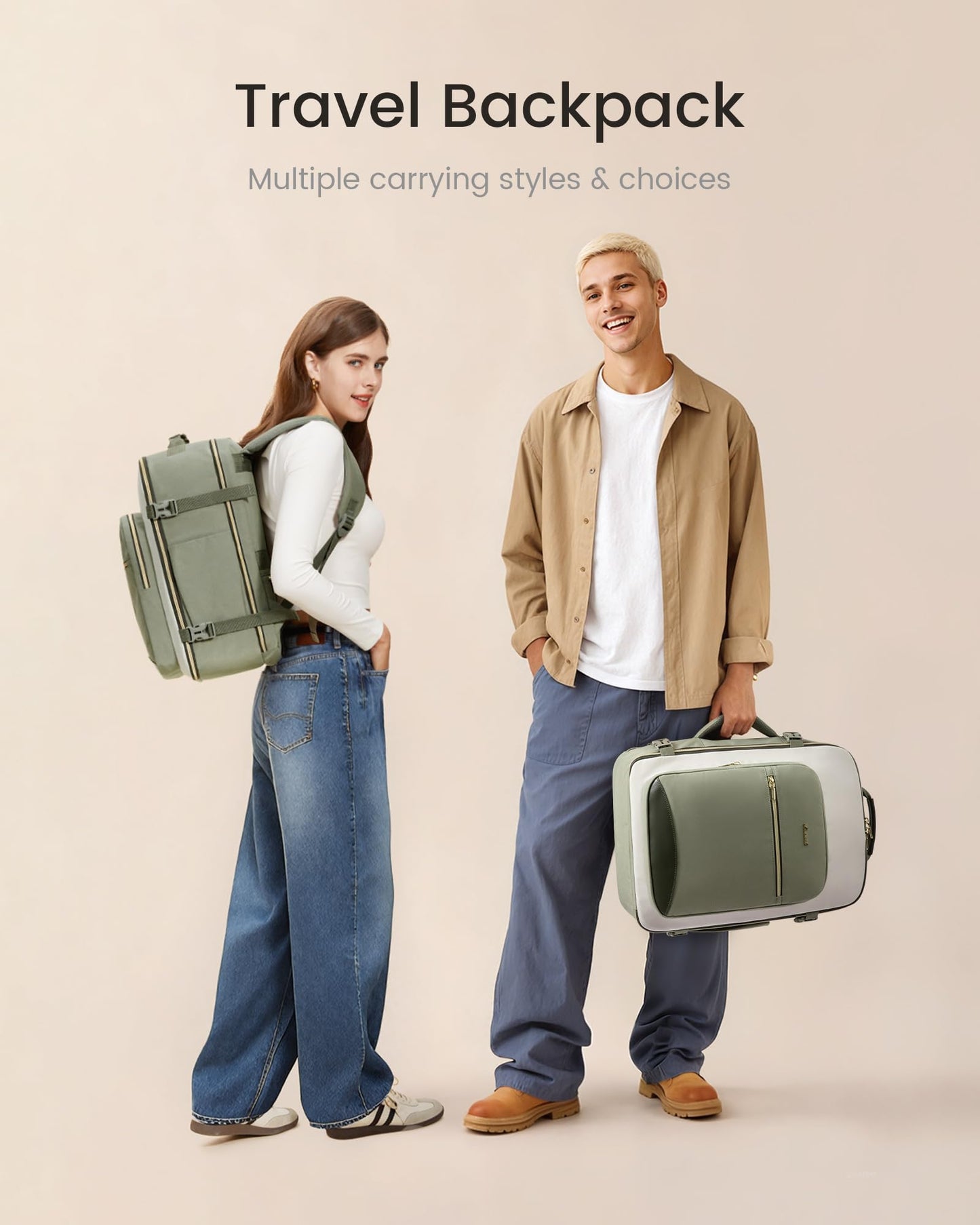 Optima Travel Backpack - Large Khaki Green Essentials Bag