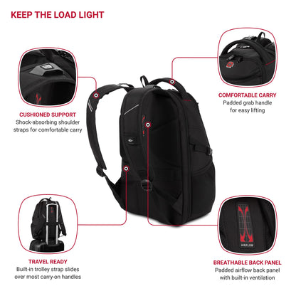 Optima Slim Laptop Backpack - 16-Inch, Scansmart Design, Black