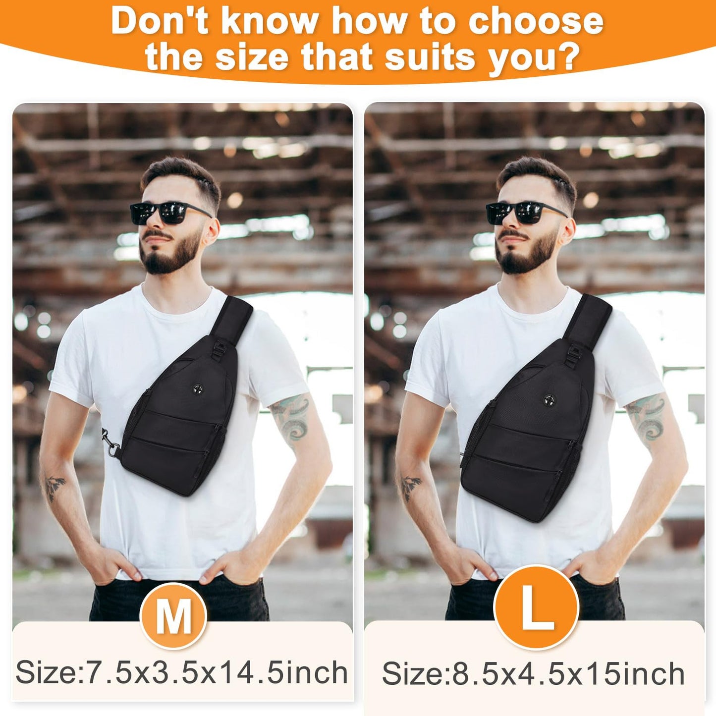 Optima Trendy Sling Backpack - Casual Chest Bag with Convertible Strap