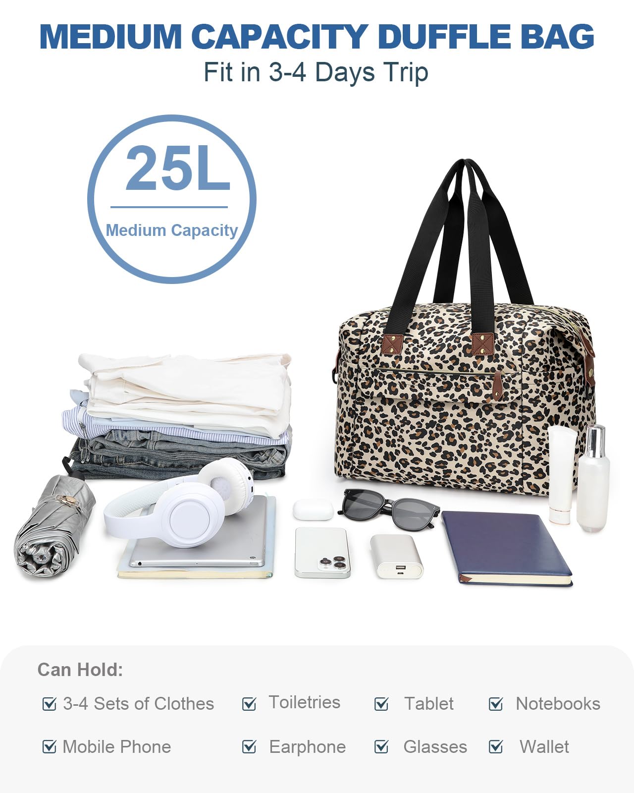 Optima Premium Waterproof Duffle Bag - Medium Weekender & Gym Bag