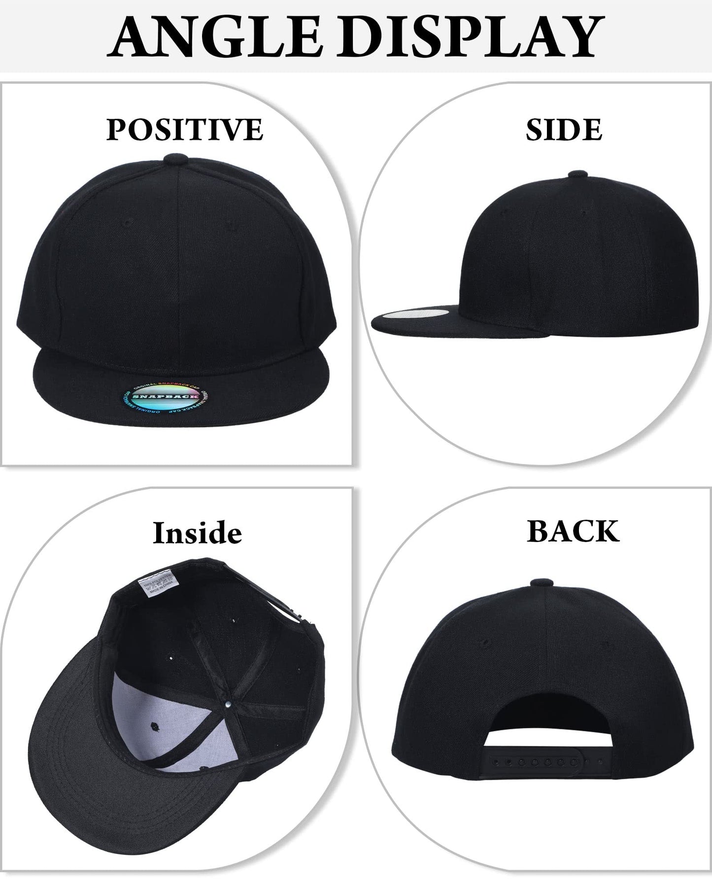Optima Premium Adjustable Snapback Cap - Hip Hop Style Baseball Hat